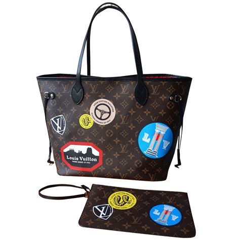 louis vuitton world tour neverfull no stickers|louis vuitton neverfull tour.